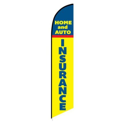 Home and Auto Insurance Feather Flag