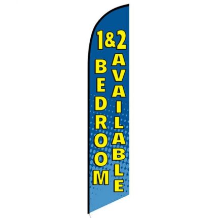 1 and 2 Bedroom Available Feather Flag