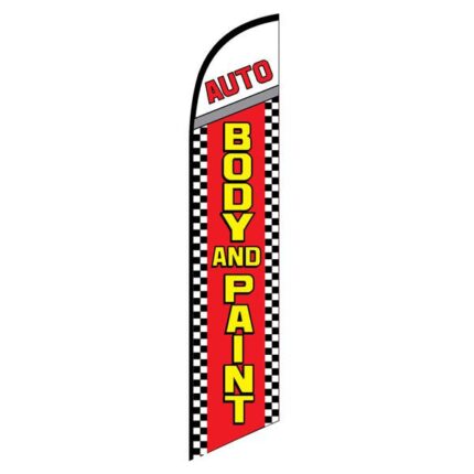 Auto Body and Paint Feather Flag