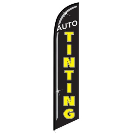Auto Tinting Black Banner Flag