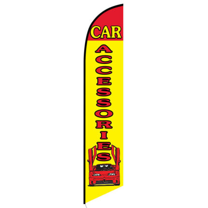 Car Accessories Yellow and Red Feather Flag