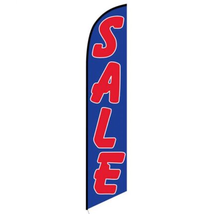 Sale (Blue and Red) Feather Flag