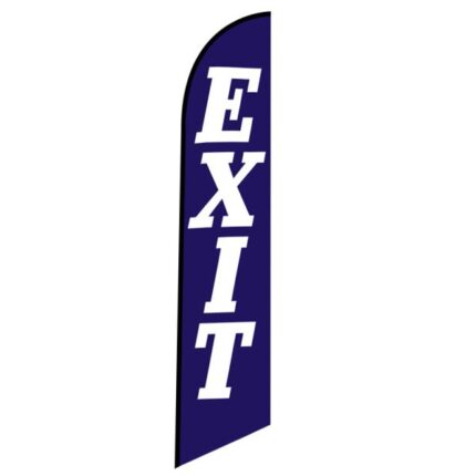 Exit Feather Flag Blue